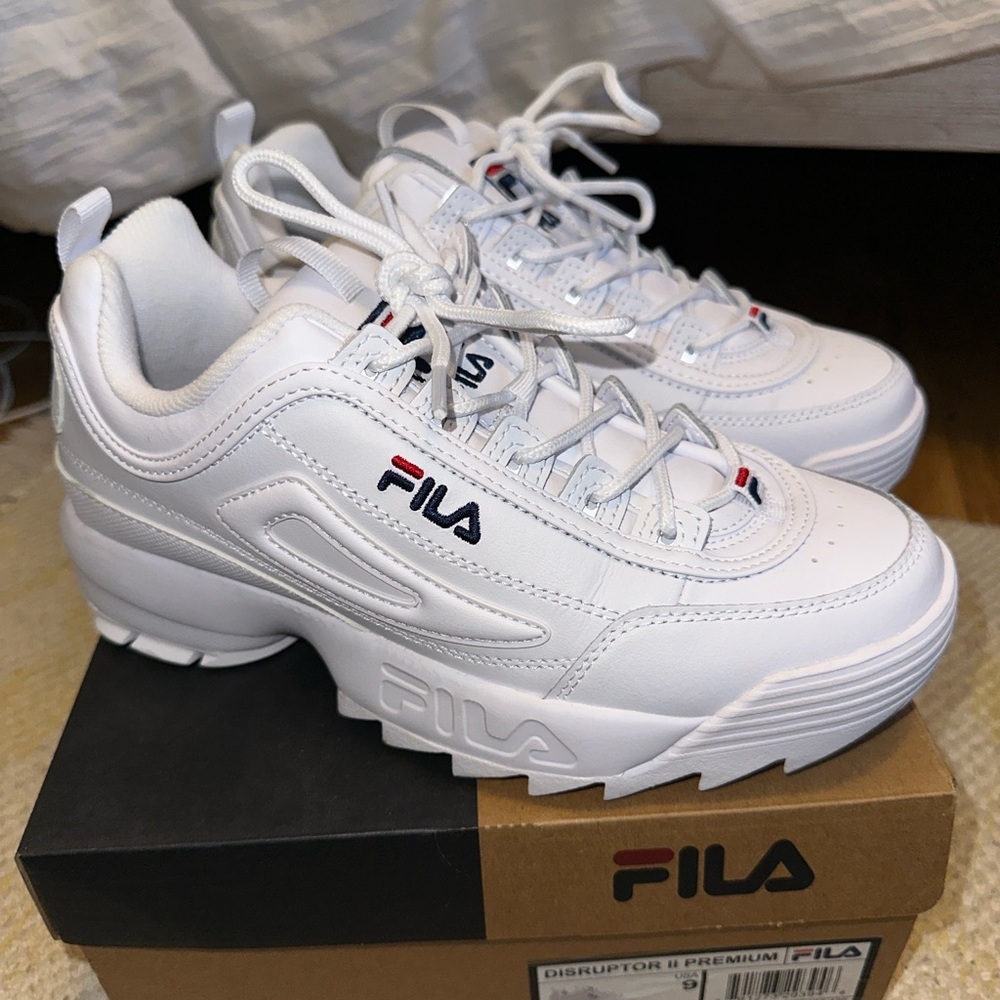 Fila Disruptor II Premium White Sneakers